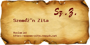 Szemán Zita névjegykártya